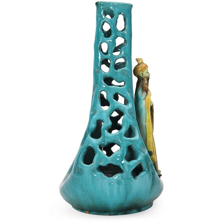 Chinesische Vase „Chinesische Scholars“ von Marcello Fantoni (Keramik) im Angebot