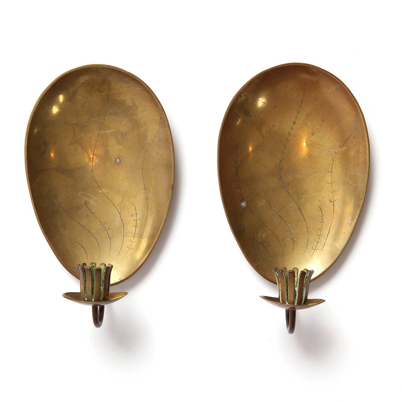 Finnish Bronze Candle Sconces For Sale 3