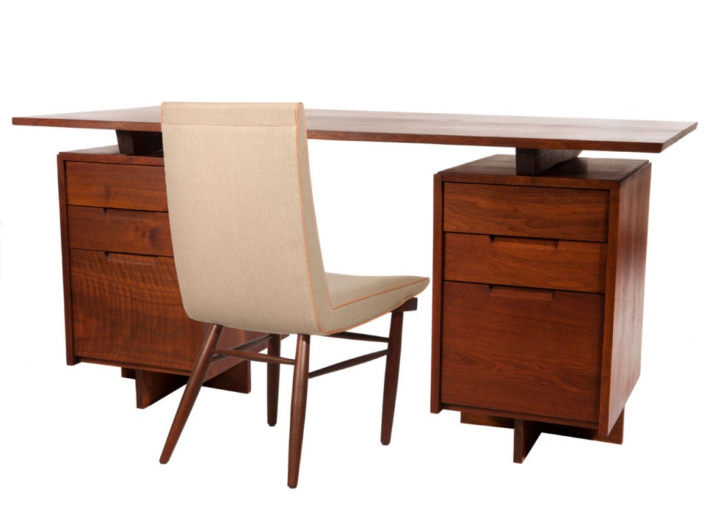 American Double Pedestal Desk by George Nakashima
