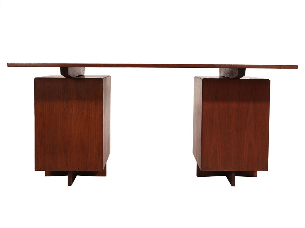 Mid-20th Century Double Pedestal Desk by George Nakashima