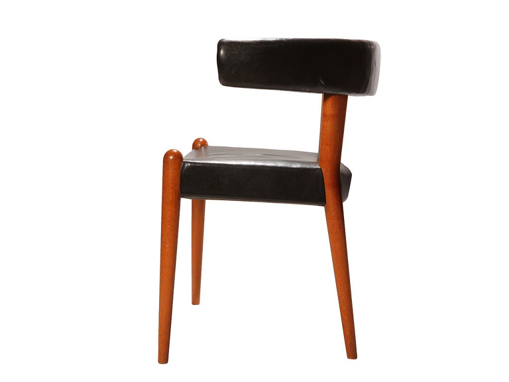 Scandinavian Modern Upholstered Bullhorn Chair by Hans Wegner