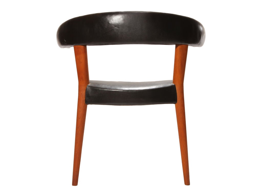 Danish Upholstered Bullhorn Chair by Hans Wegner