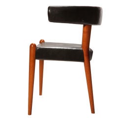 Upholstered Bullhorn Chair by Hans Wegner