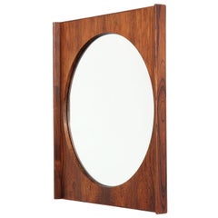 Vintage Rosewood Wall Mirror by Bruksbo