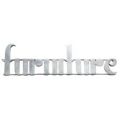 Vintage Art Deco Store Sign, "Furniture"