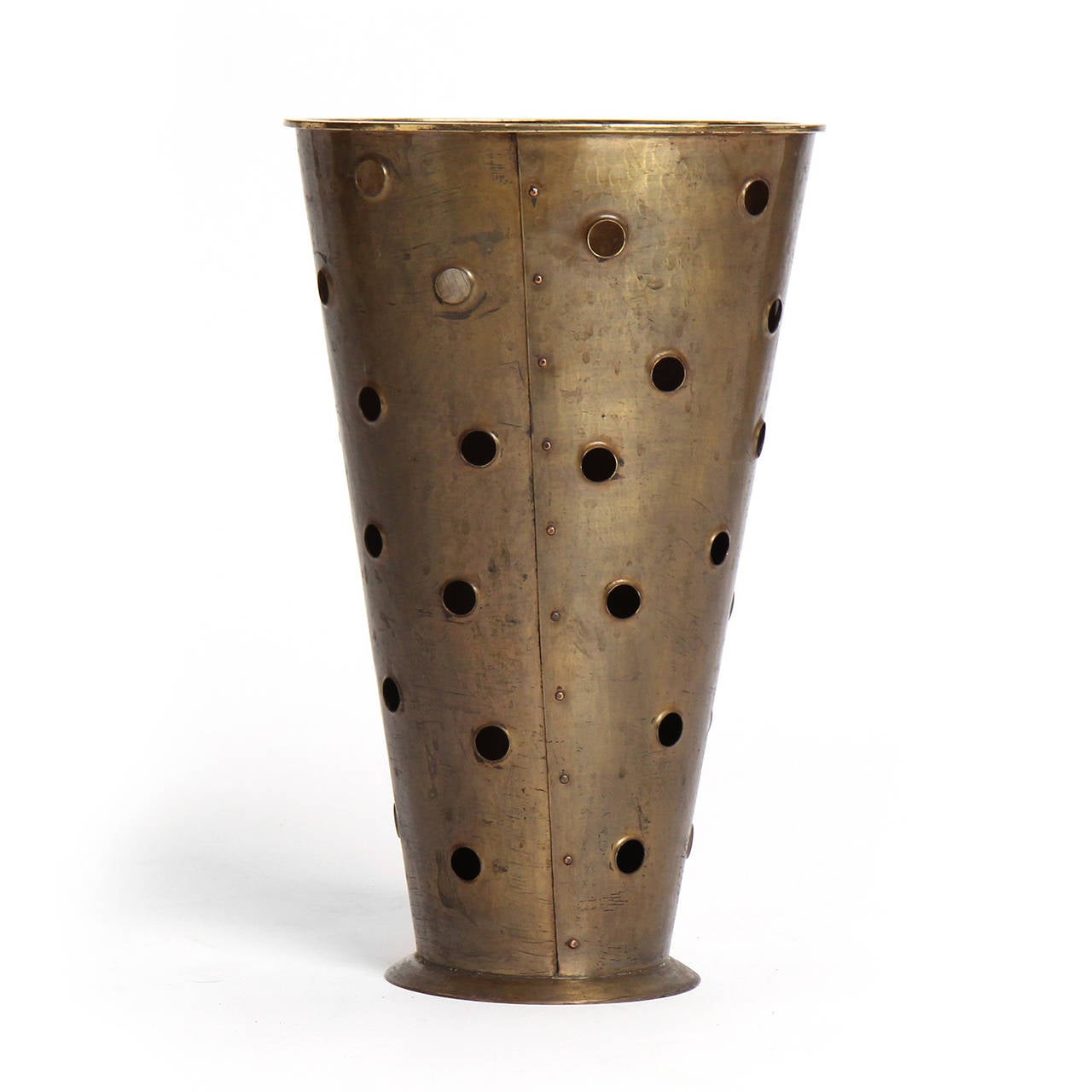 Perforated Bronze Umbrella Stand at 1stdibs