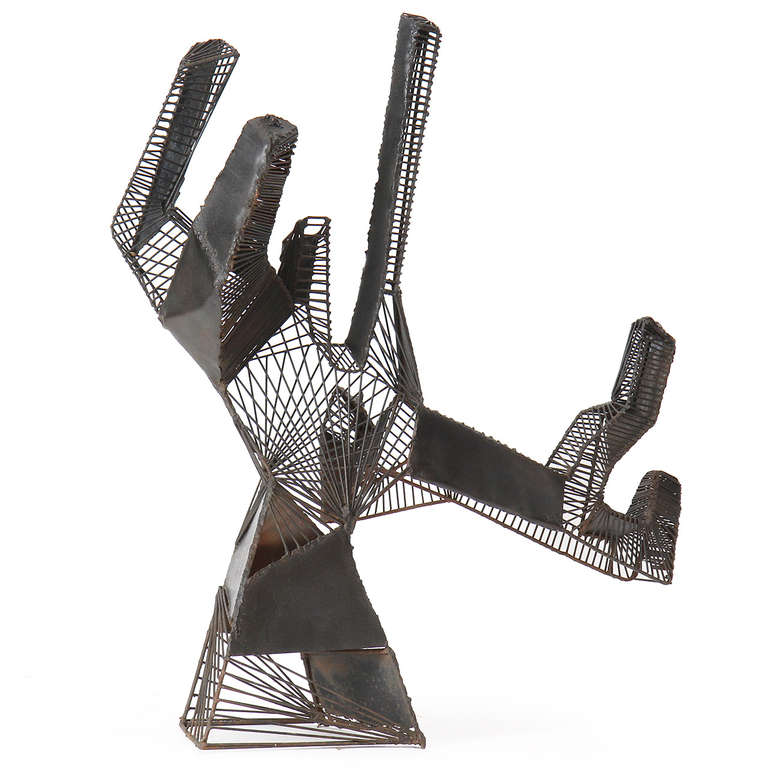 American Modernist Steel Sculpture For Sale