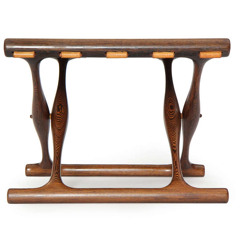 Folding Stool by Poul Hundevad In Good Condition In Sagaponack, NY