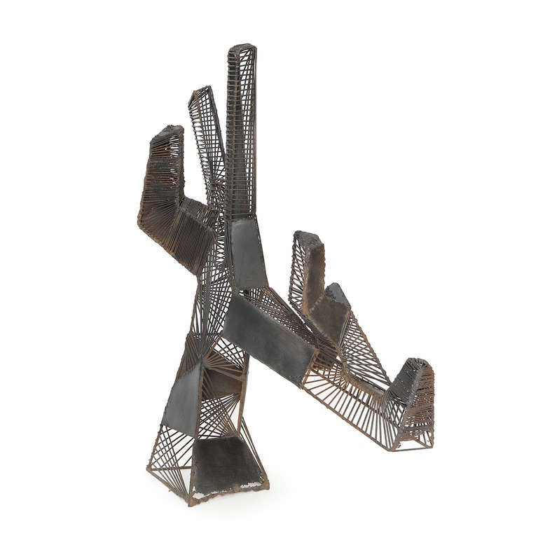 Mid-20th Century Modernist Steel Sculpture For Sale