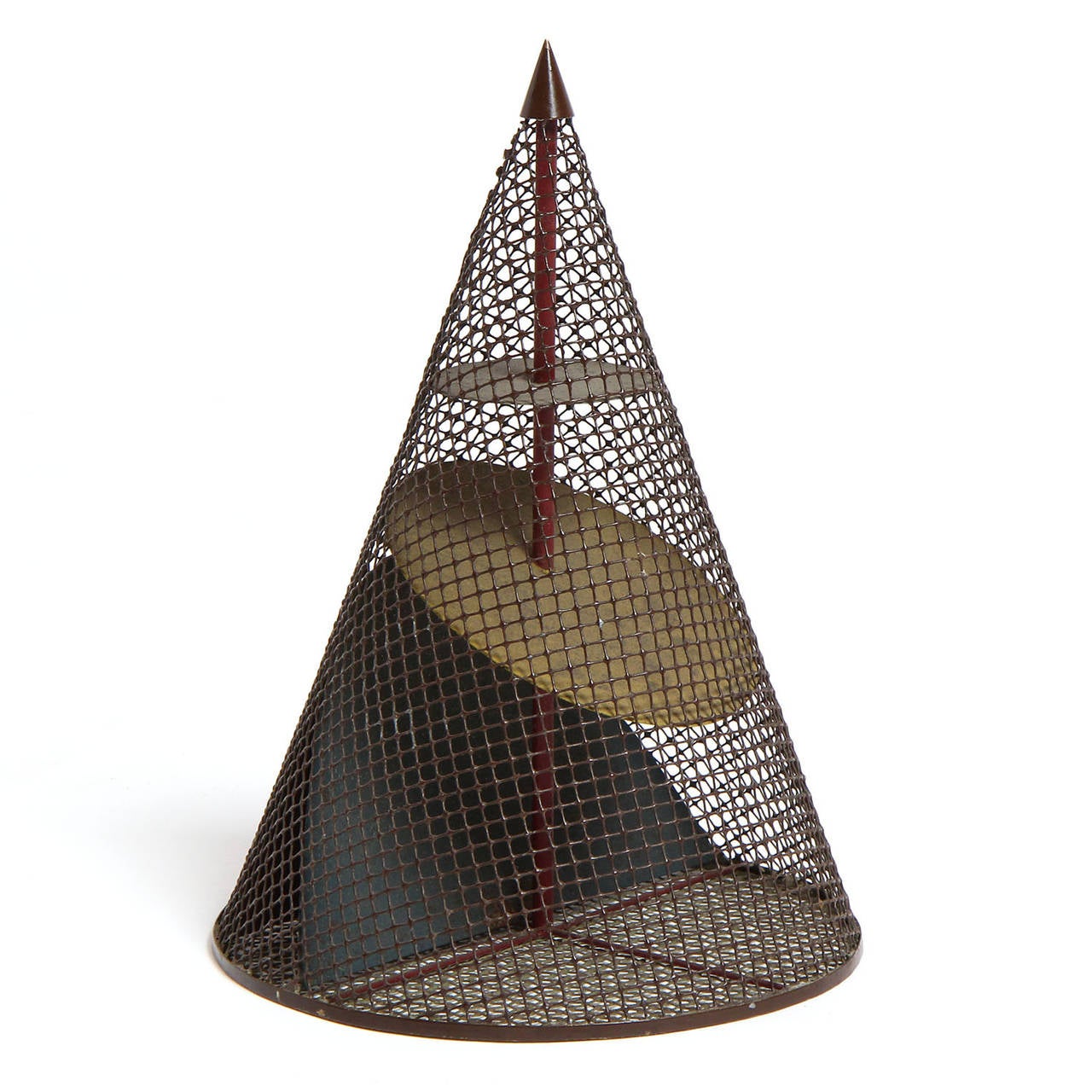 Mid-Century Modern Conical Metal Sculpture For Sale