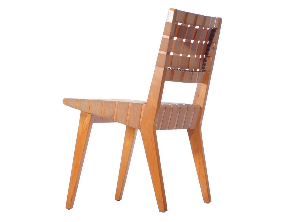 American Webbed Birch Side Chair Set by Jens Risom