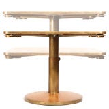 Cork and Brass Game Table by Edward Wormley