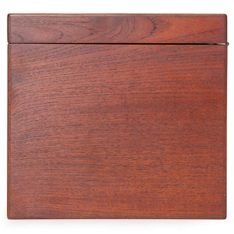 Teak Jewelry Box In Good Condition For Sale In Sagaponack, NY