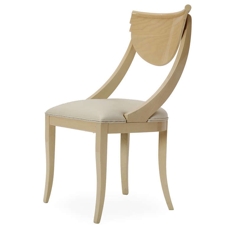 Decorative Light Wood Dining Chairs For Sale at 1stdibs