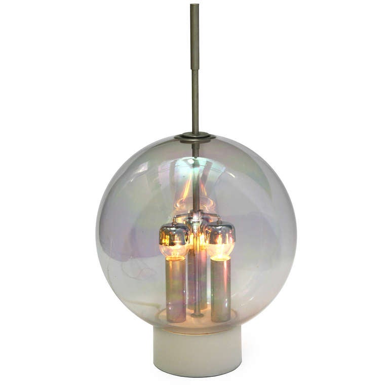 iridescent globe lamp