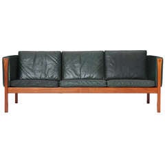 Vintage Exposed Frame Sofa by Hans J. Wegner