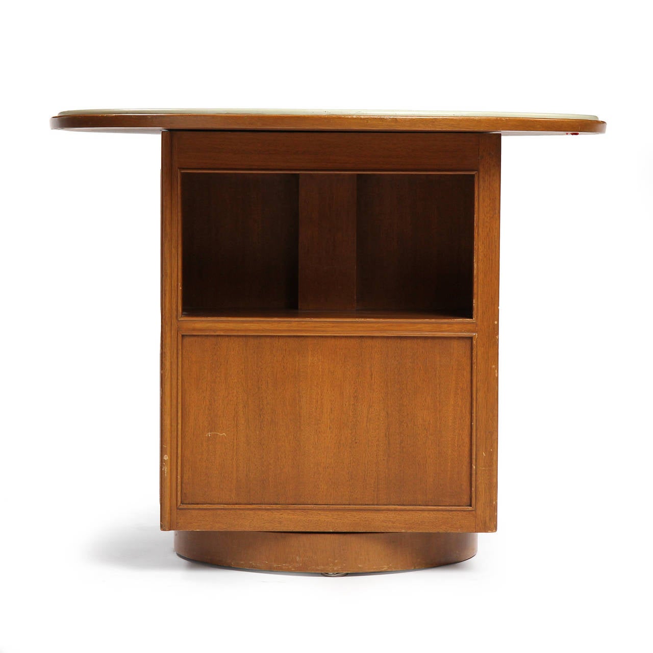 Four Sided Leather Top Table by Edward Wormley In Good Condition In Sagaponack, NY