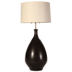Gun Metal Glazed Lamp by Lee Rosen