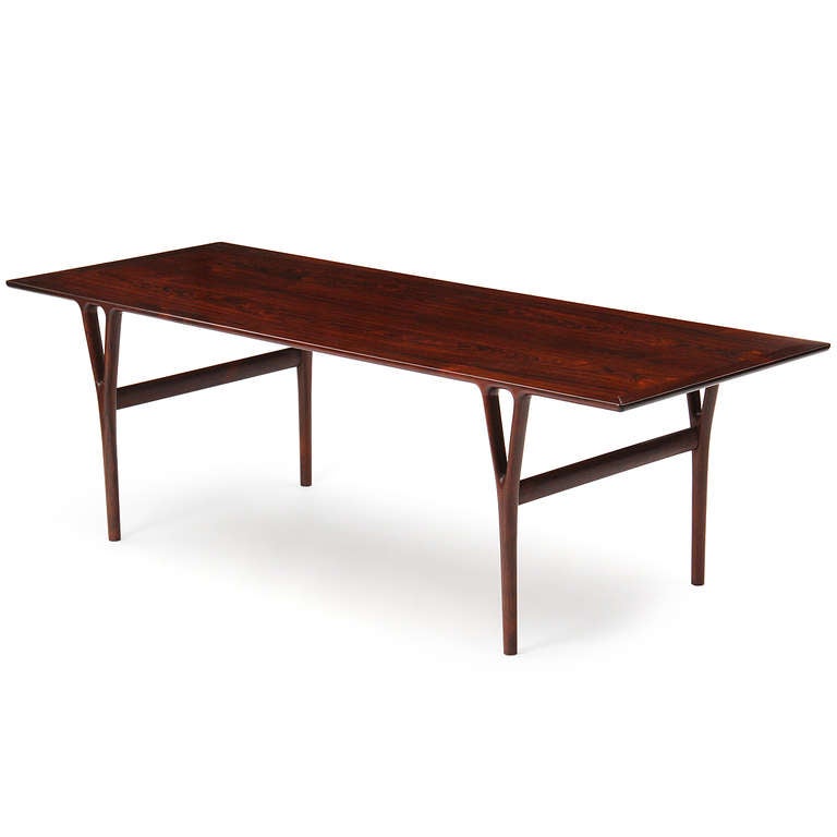 Scandinavian Modern  Y-leg Low Table By Vestergaard Jensen