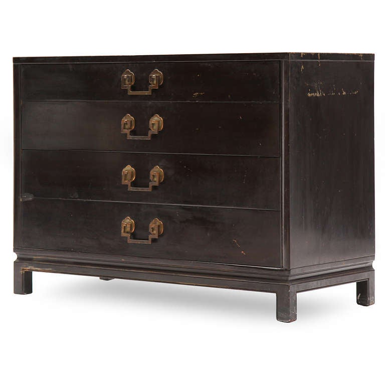 American Ebonized Chest of Drawers by Tommi Parzinger