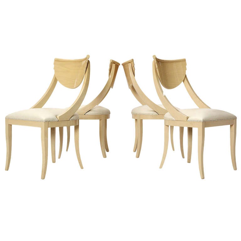 Decorative Light Wood Dining Chairs For Sale at 1stdibs