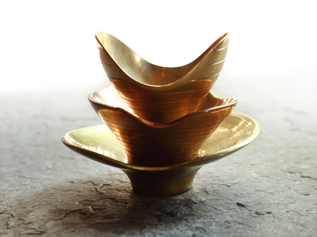 Copper and Brass Bowls by Paavo Tynell 5