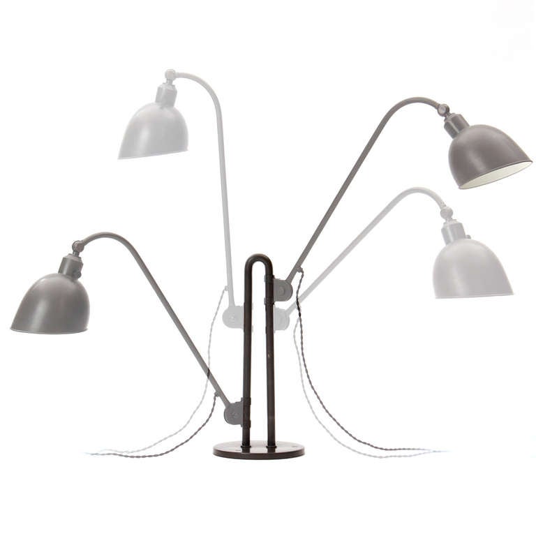 Swiss Rare Double Desk Lamp By Christian Dell