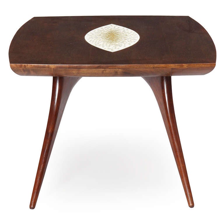 Mid-20th Century Dramatic Splayed Leg Table by Vladimir Kagan