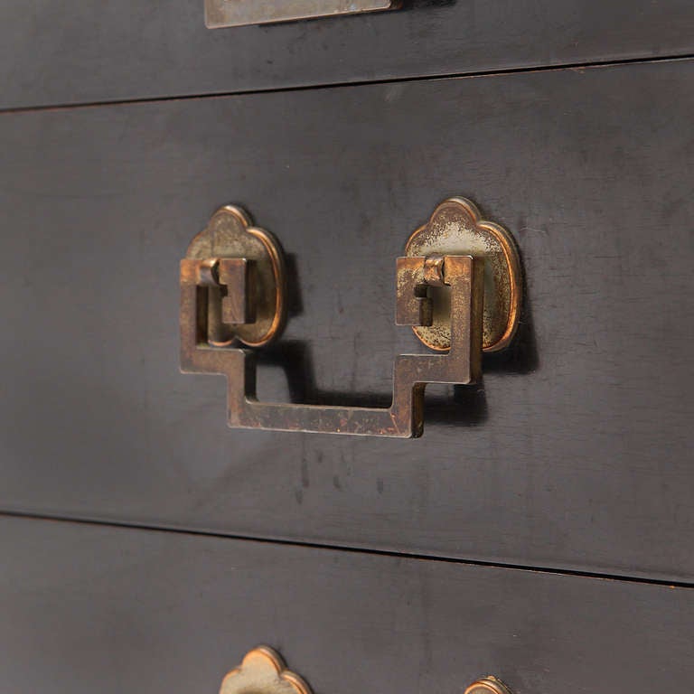 Mahogany Ebonized Chest of Drawers by Tommi Parzinger