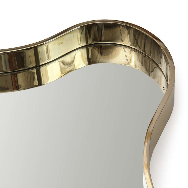 Freeform Polished Brass Mirror 1
