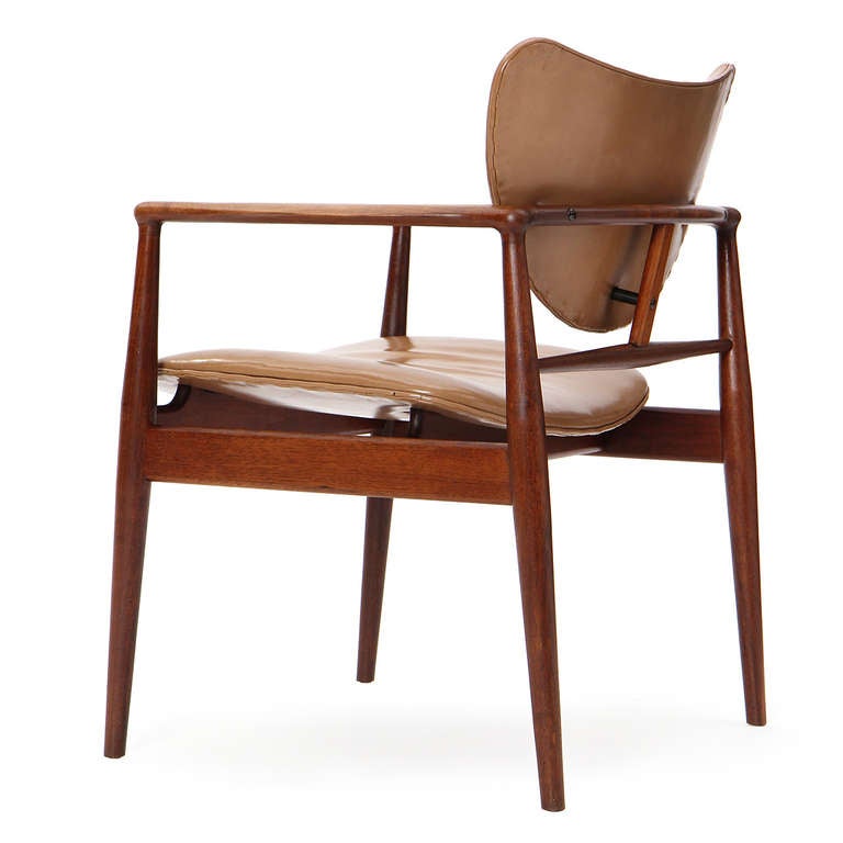 Scandinavian Modern Walnut Armchair by Finn Juhl