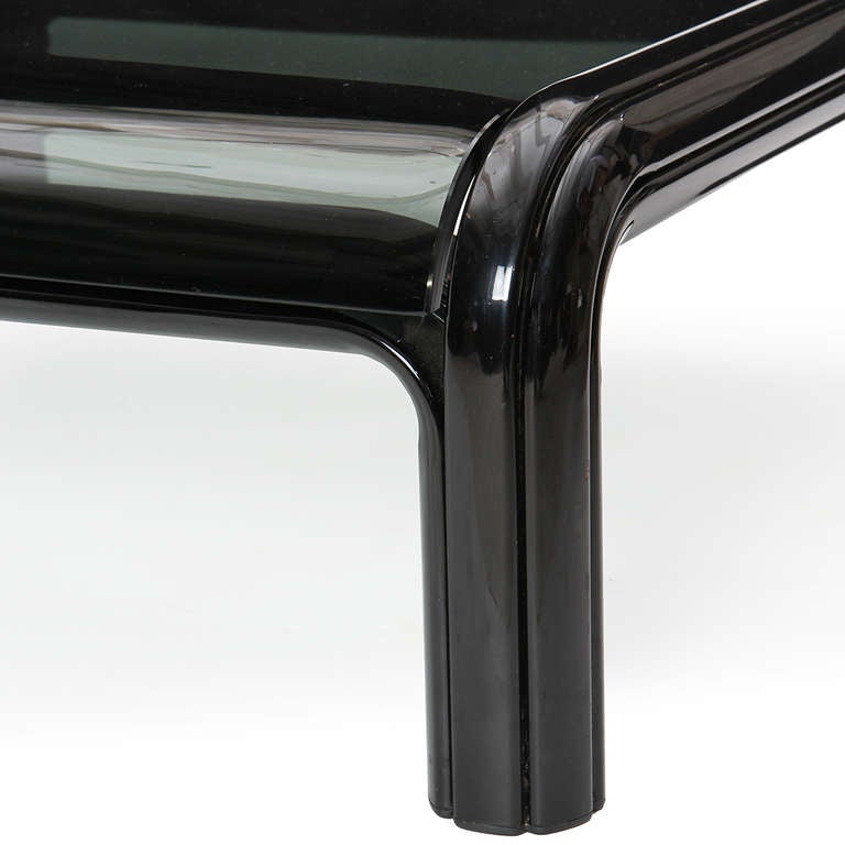 Niedrige Tische aus Glas und Stahl von Gae Aulenti, 1970er Jahre, Paar im Angebot 1