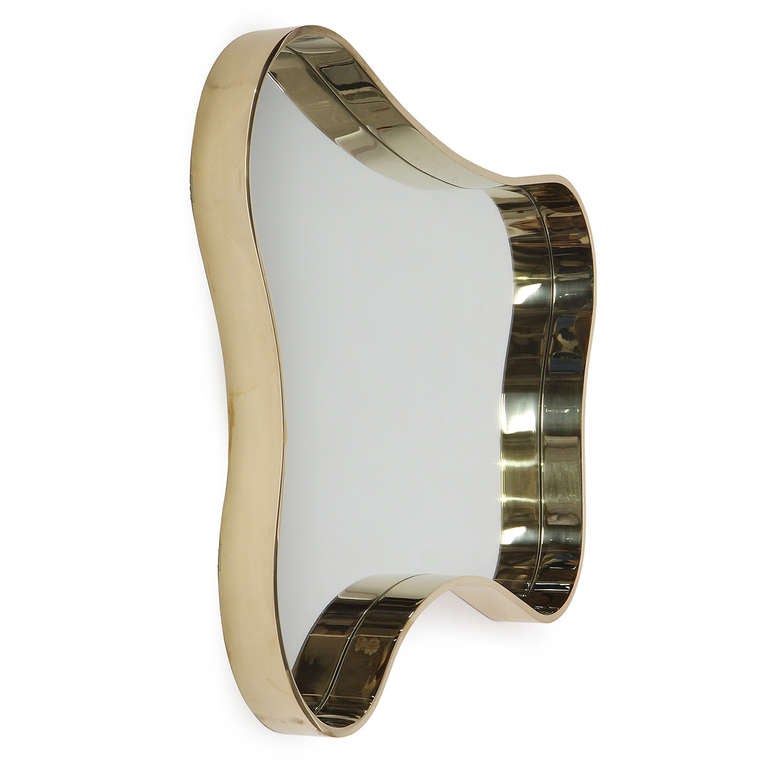 American Freeform Polished Brass Mirror