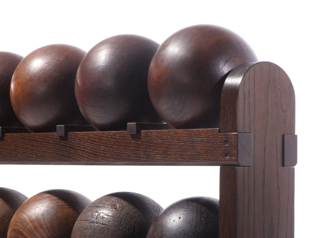 Industrial Lignum Vitae 45 Bowling Ball Rack