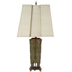 Asian Style Bronze Table Lamp