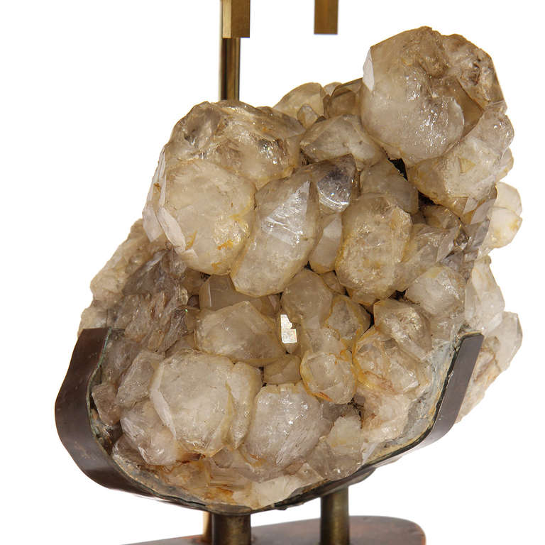 Walnut Quartz Crystal Table Lamp by Carol Stupell