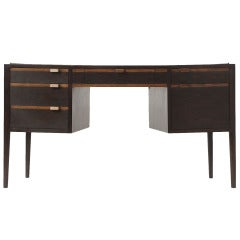 Ash And Rosewood Desk By Edward Wormley