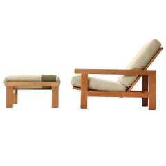 Lounge Chair And Ottoman By Hans J. Wegner