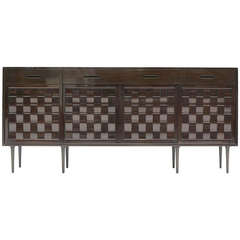 Woven Front Credenza by Edward Wormley