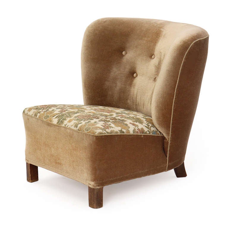 slipper chair velvet