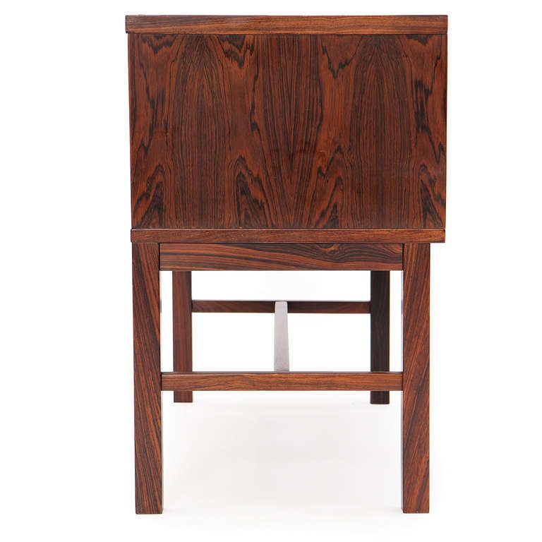 Royal Copenhagen Rosewood Bedside Table In Good Condition In Sagaponack, NY