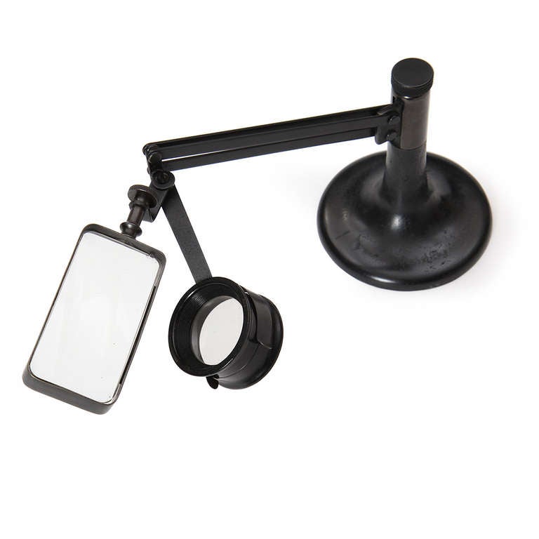 Glass Industrial Cast Iron Magnifier and Loupe