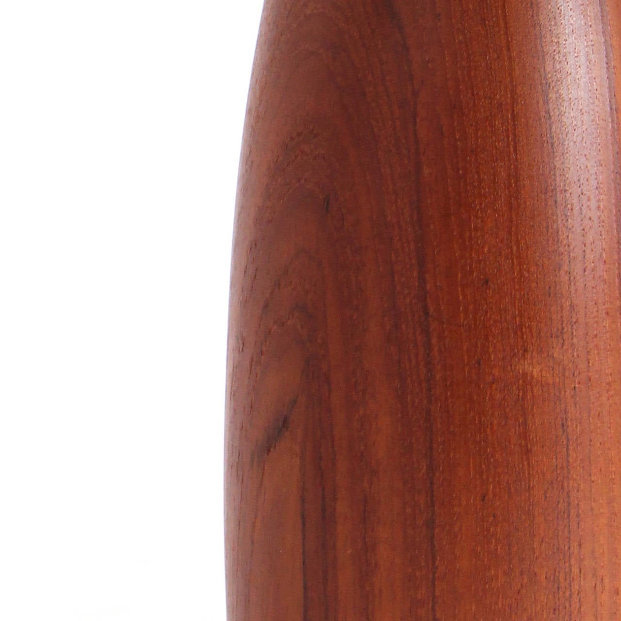 Scandinavian Modern Pair of Turned Teak Table Lamps by ESA For Sale