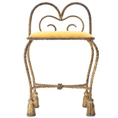 Braided Iron Vanity Stool