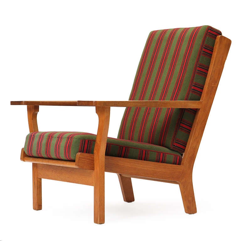 Scandinavian Modern Wide-Arm Easy Chair by Hans Wegner