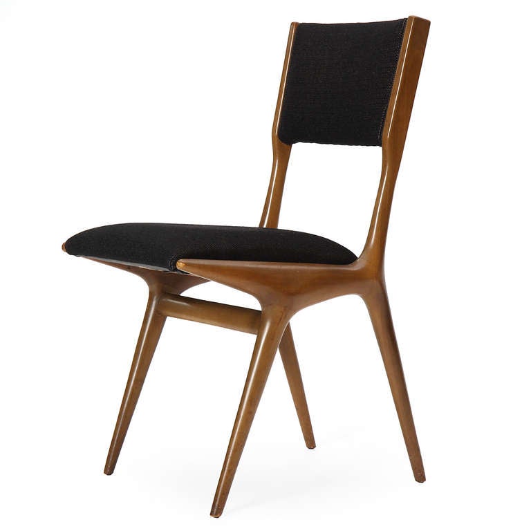 Italian Set of Four Dining Chairs by Carlo di Carli For Sale