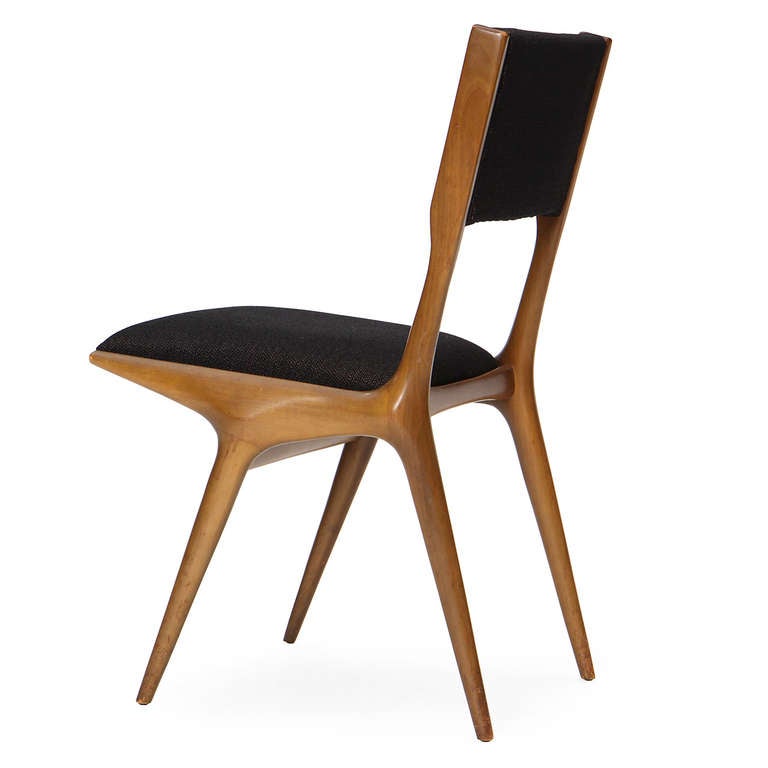 Mid-20th Century Set of Four Dining Chairs by Carlo di Carli For Sale