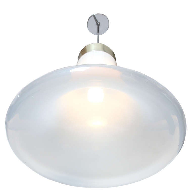 Oversized Glass Pendant Light In Good Condition For Sale In Sagaponack, NY
