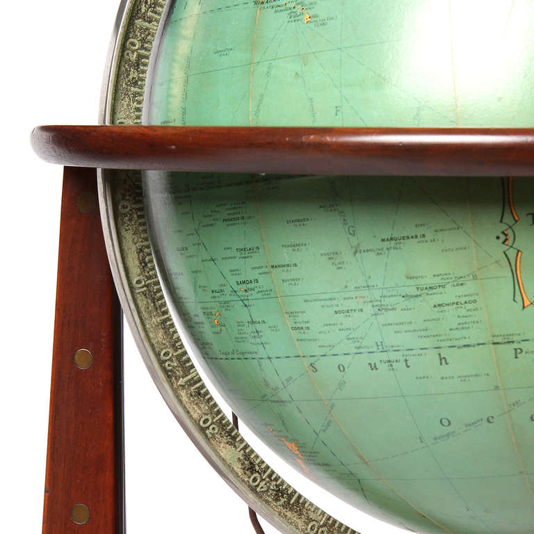 Mid-20th Century Glass Globe by Edward Wormley for Rand McNally