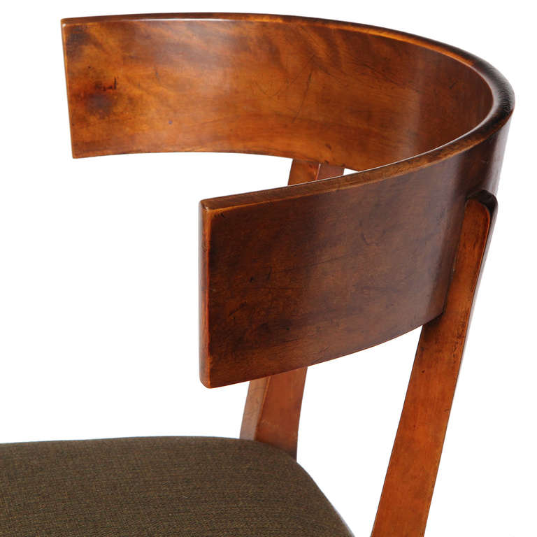 Mahogany Modernist Klismos Chair